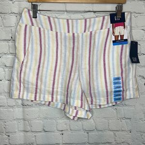 Gap Women’s Linen Shorts Dotted Sun Stripe size Large NEW
